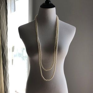 Double Strand Pearl Necklace